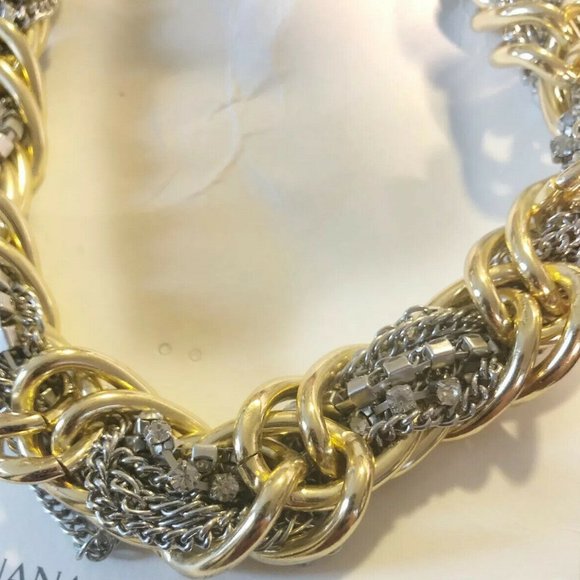 NWOT Chunky gold/silver chain  Necklace - Picture 4 of 7